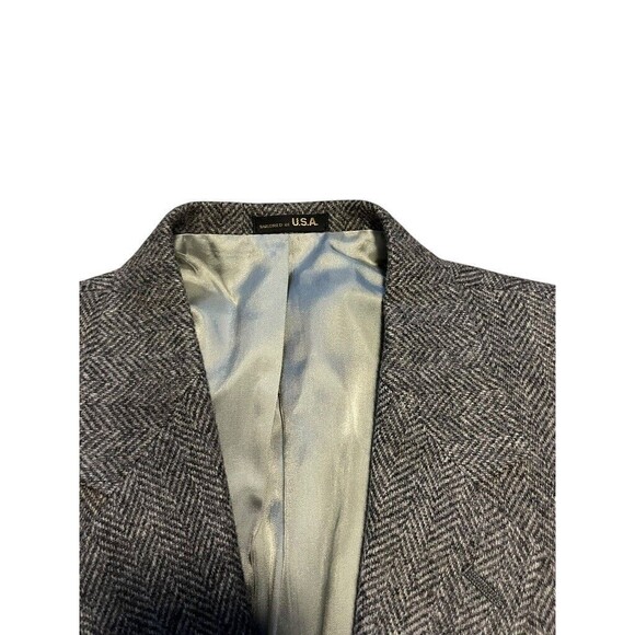 Arnie Blazer Vintage Men's Size 40R Brown Tweed Wool Classic Career USA Made - Picture 10 of 11